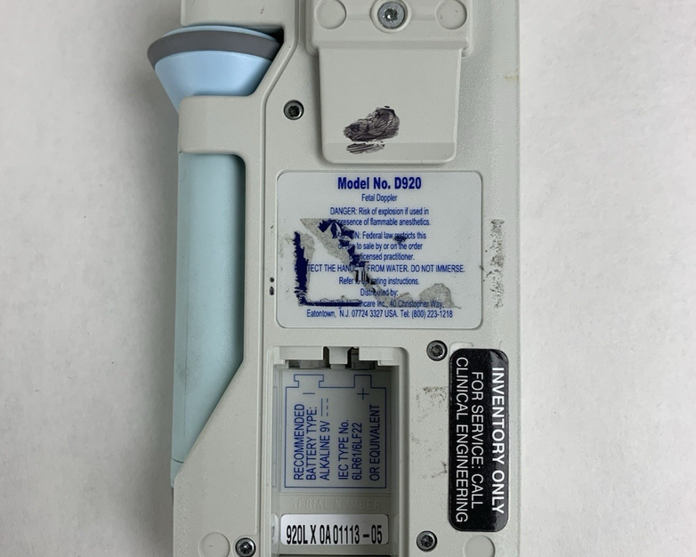 Dopplex D920  Doppler with Probe Powers On