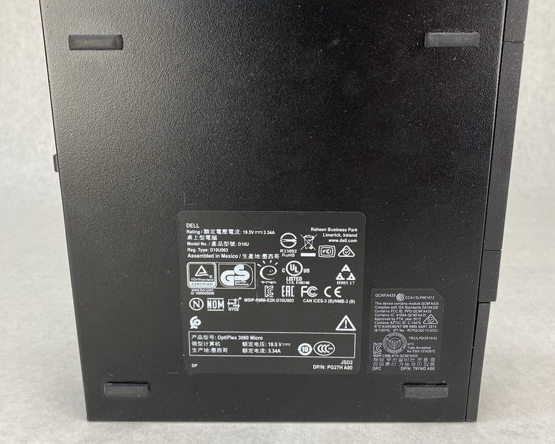 Dell OptiPlex 3060 Micro Intel Core i5-8500T 2.1GHz 8GB RAM No HDD OS AC