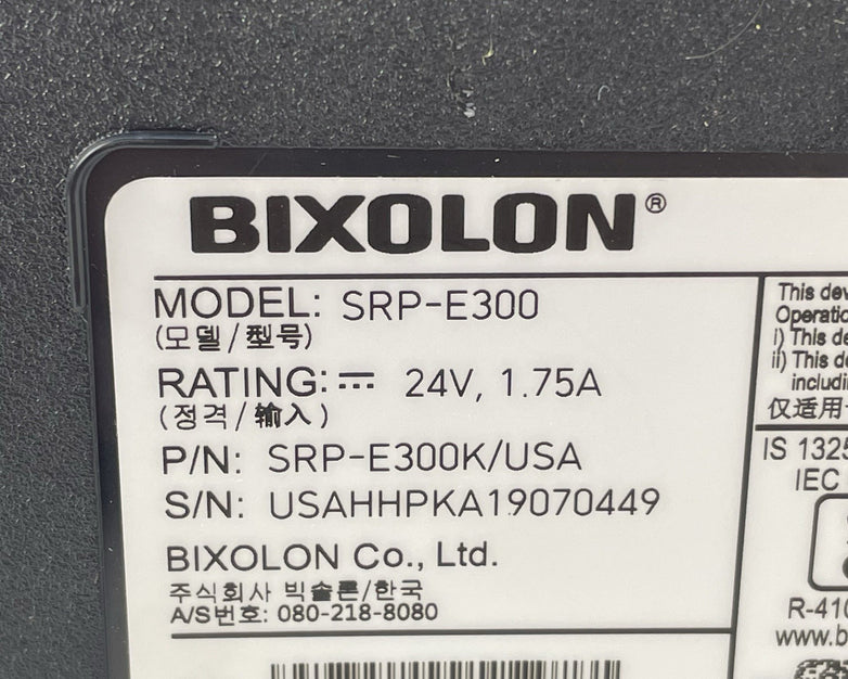 Bixolon SRP-E300 Missing Dead Pixels On Print Head Tested For Parts