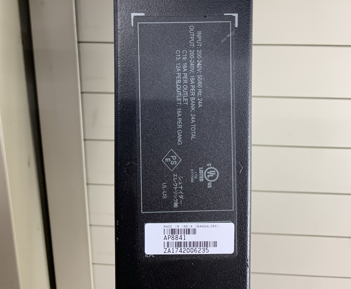 APC AP8841 Metered Rack PDU 6 Foot - Tested, Reset, and Working13