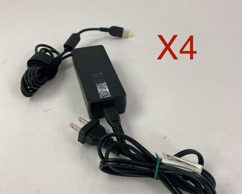 Lenovo ADLX65NCC2A 65W Yellow Square Tip AC Adapter Mixed Lot - Lot of 4