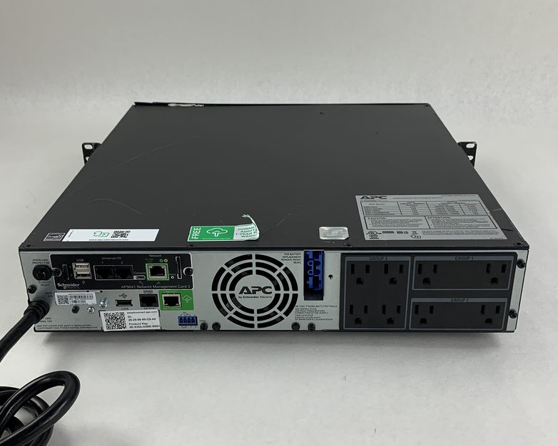 APC SMX1500RM2UCNC Battery Backup UPS w/ AP9641 No Batt No Caddy No FacePlate