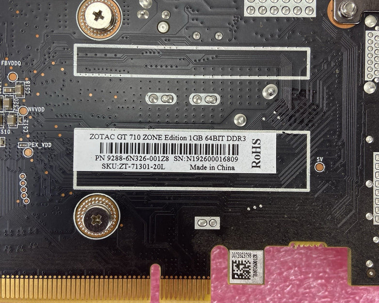 Zotac Nvidia GT 710 ZONE Edition 1GB 64BIT DDR3