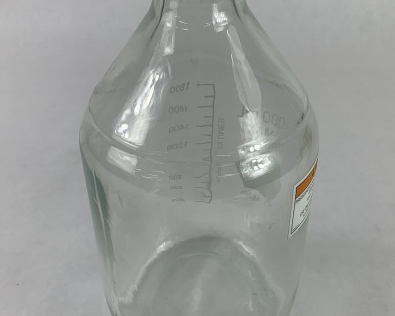 Kimax Kimble 14395-2000 2000 mL Round Wide Mouth Media Storage Bottle - No Lid