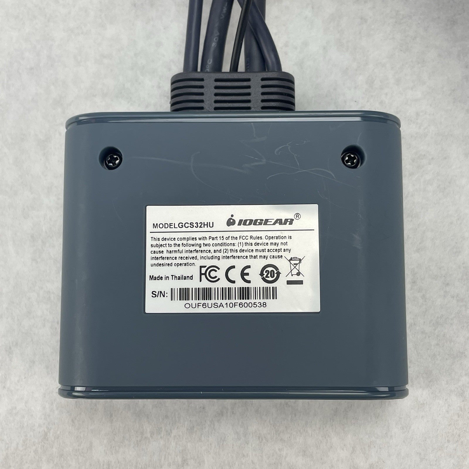 IOGEAR 2-Port HDMI KVM Switch USB Cables 1080p GCS32HU Power Tested4