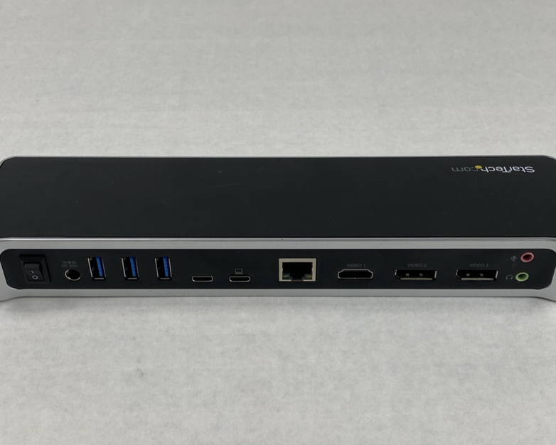 StarTech DK30CH2DEP Triple 4K Monitor USB-C Dock No AC Adapter Untested