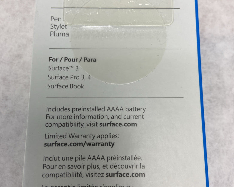 Microsoft Surface Pen Stylus Platinum Model No 3ZY-00010 New in Box