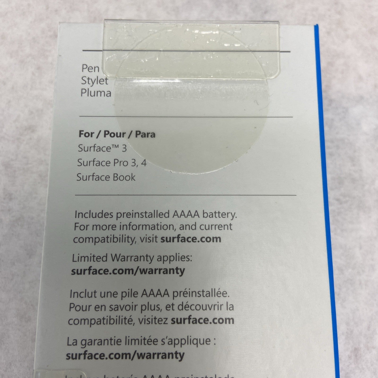 Microsoft Surface Pen Stylus Platinum Model No 3ZY-00010 New in Box