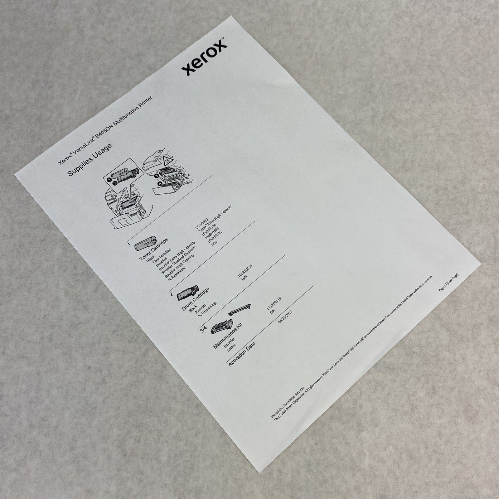 Xerox VersaLink B405 Monochrome B&W Multifunction Printer B405DN - Lot of 223
