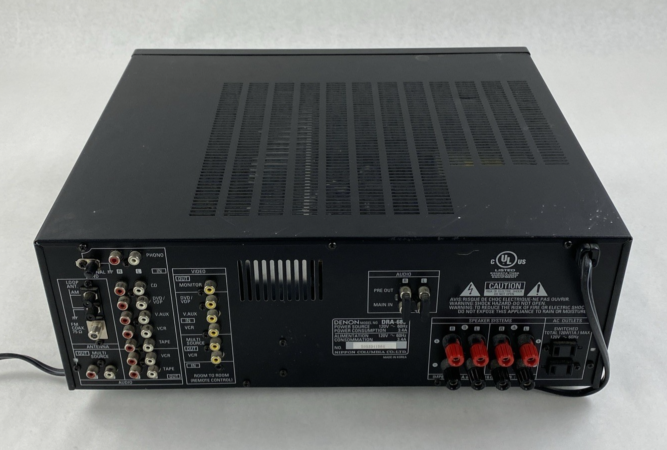 Denon DRA-685 AM/FM Stereo Receiver - Parts or Repair