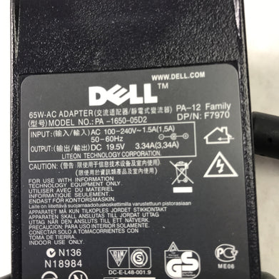 Lot of 2 Dell PA-1650-05D2 0F7970 Laptop Charger