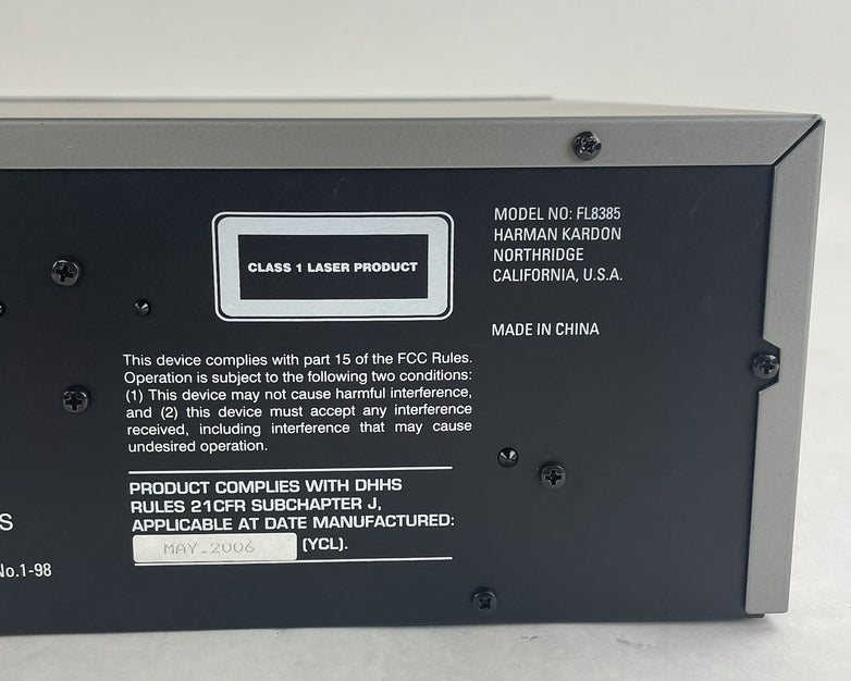 Harman/Kardon FL8385 5-Disc CD Changer For Parts