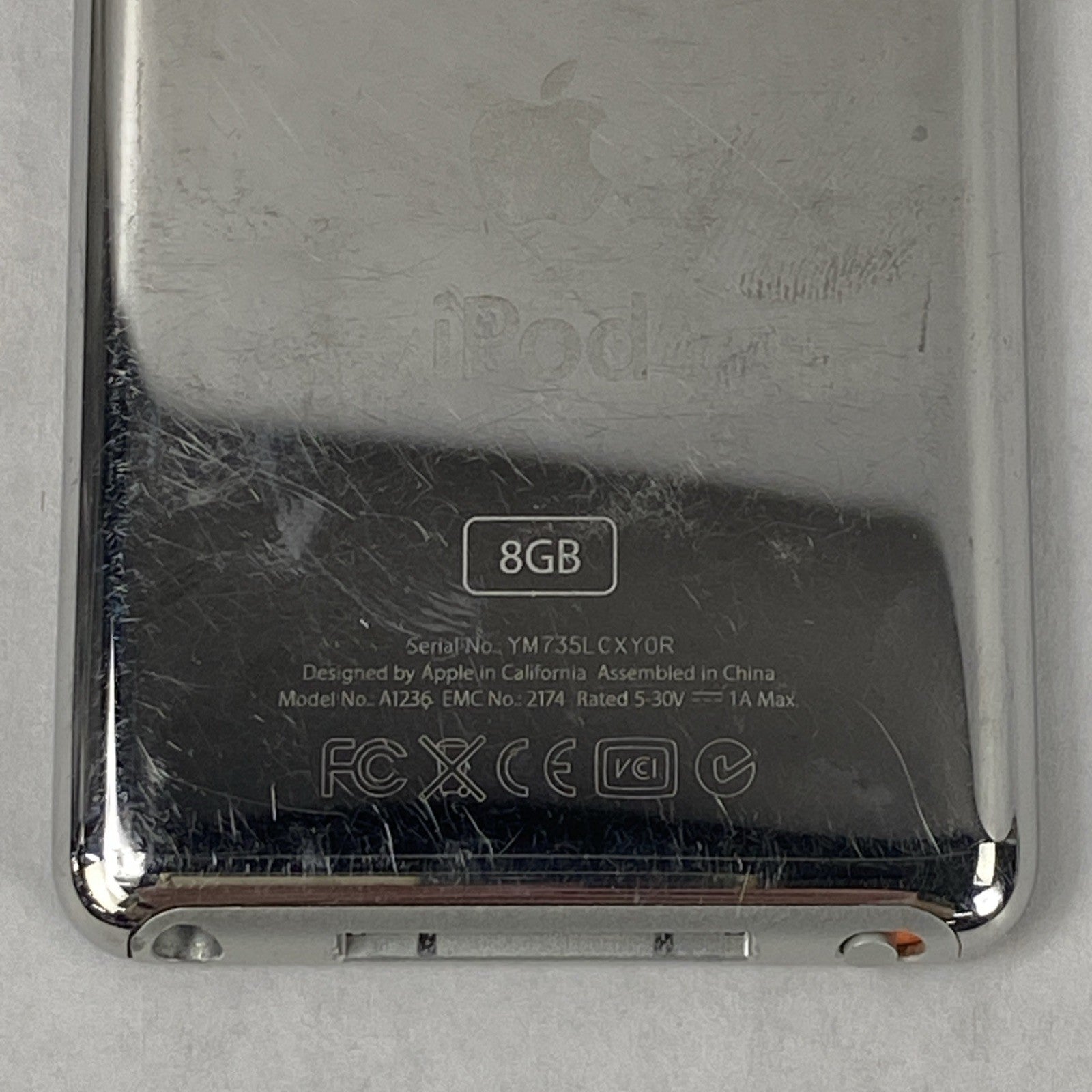 Apple iPod Nano 3rd Gen A1236 8GB Silver v1.1.315