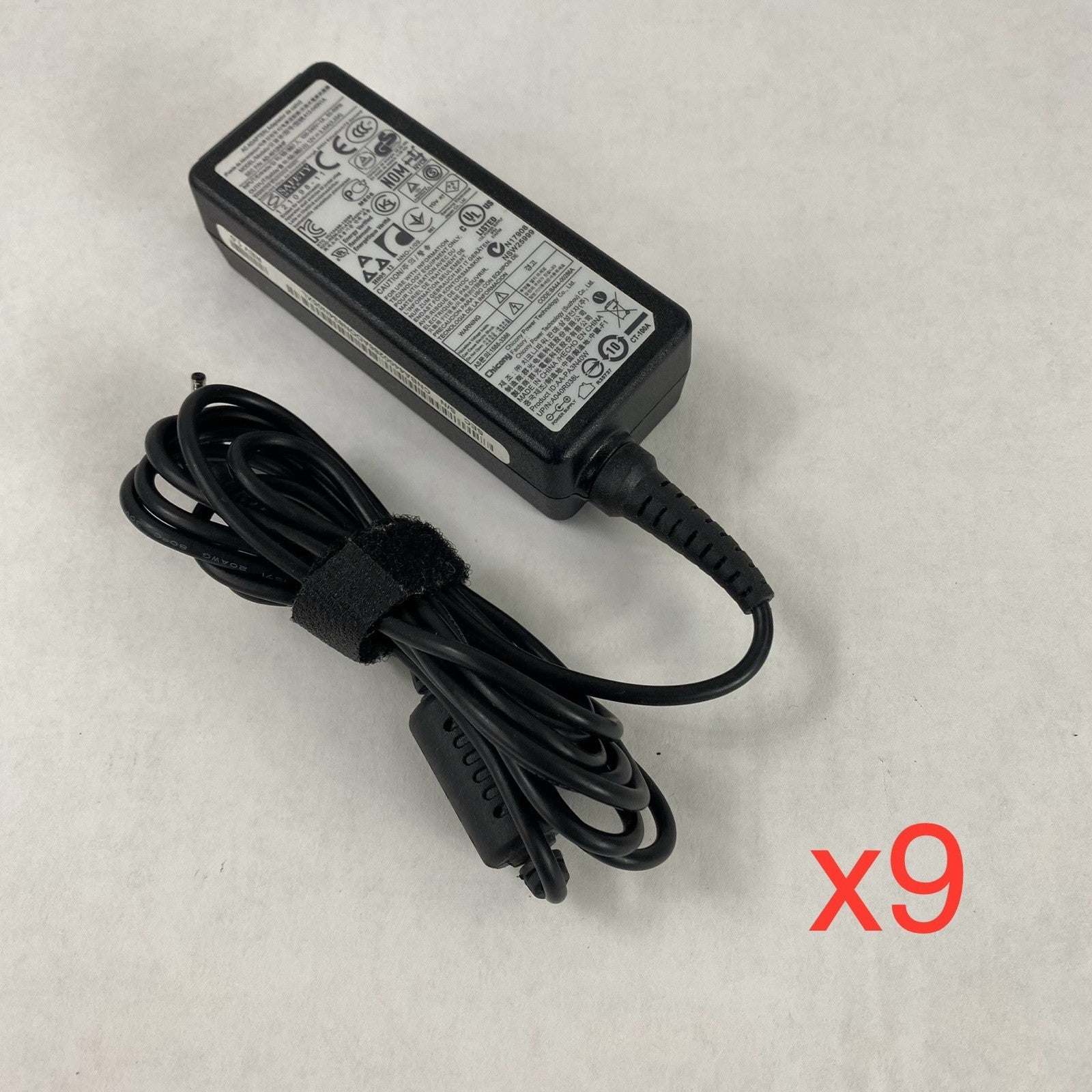 Chicony A12-040N1A 12V 3.33A 40W AC Adapter (Lot of 9)0