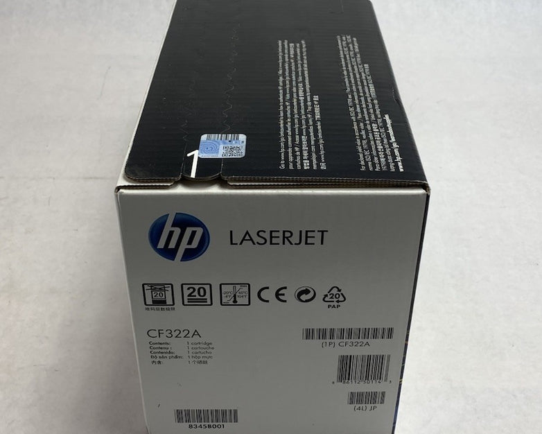 HP CF322A 653A 8345B001 Yellow Toner Cartridge Exp. Nov 2023