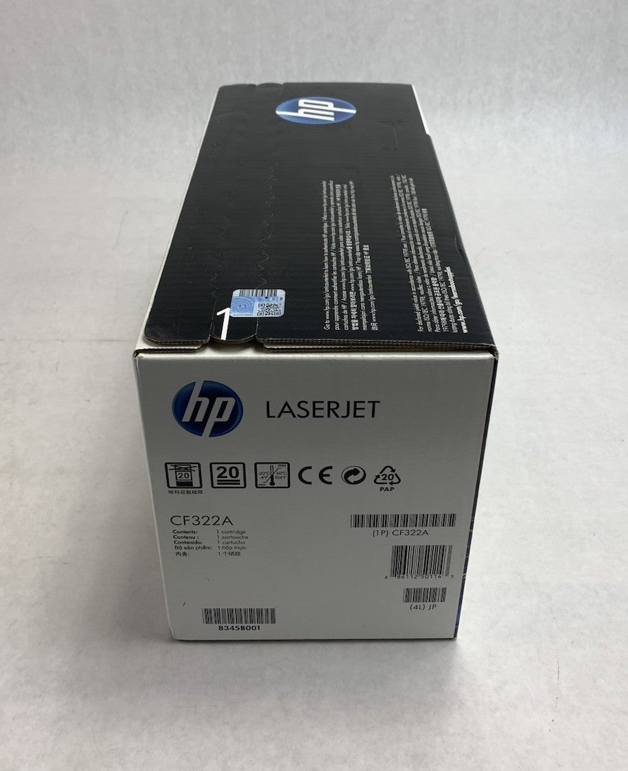 HP CF322A 653A 8345B001 Yellow Toner Cartridge Exp. Nov 2023