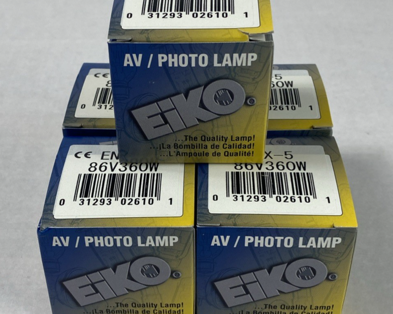 Eiko ENX-5 86V360W AV/Photo Lamp (Lot of 5)