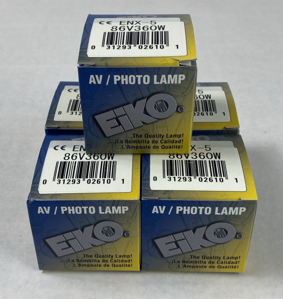 Eiko ENX-5 86V360W AV/Photo Lamp (Lot of 5)