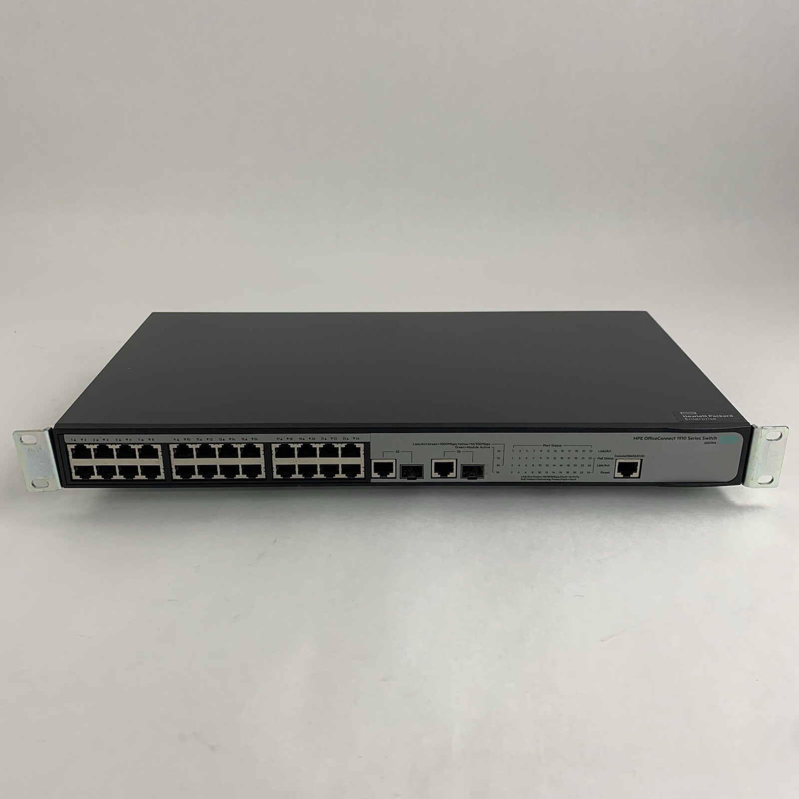 HP JG539A 1910 24-PoE+Switch 24 Port Network Switch Tested Reset1