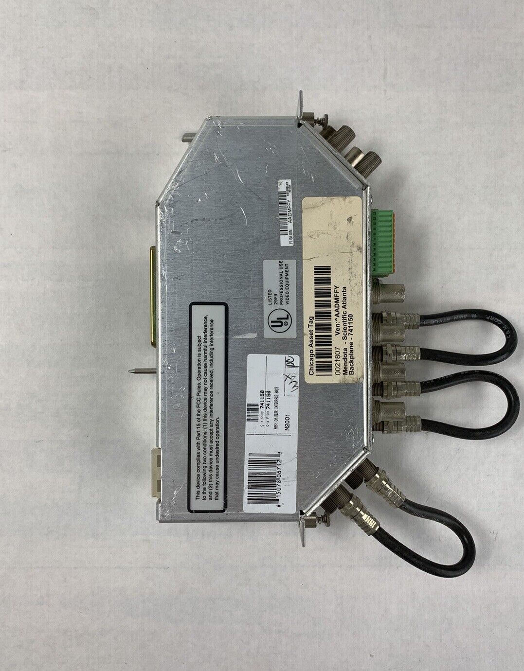 Mendota Scientific Atlanta Backplane 741150 Rear Interface 9815 w/ Tubes