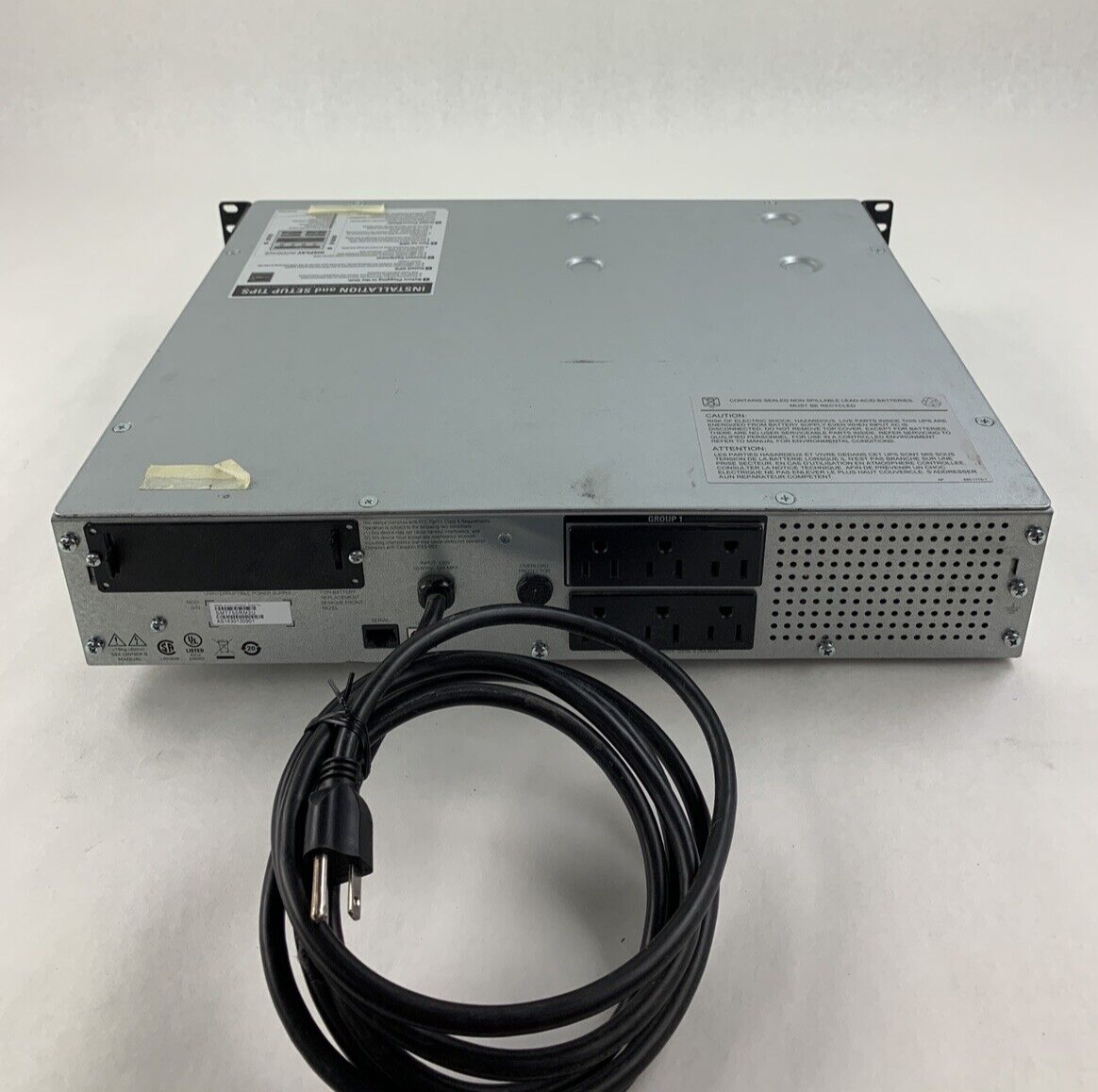 APC SMT750RM2U Smart UPS 750 Battery Backup No Battery Tested