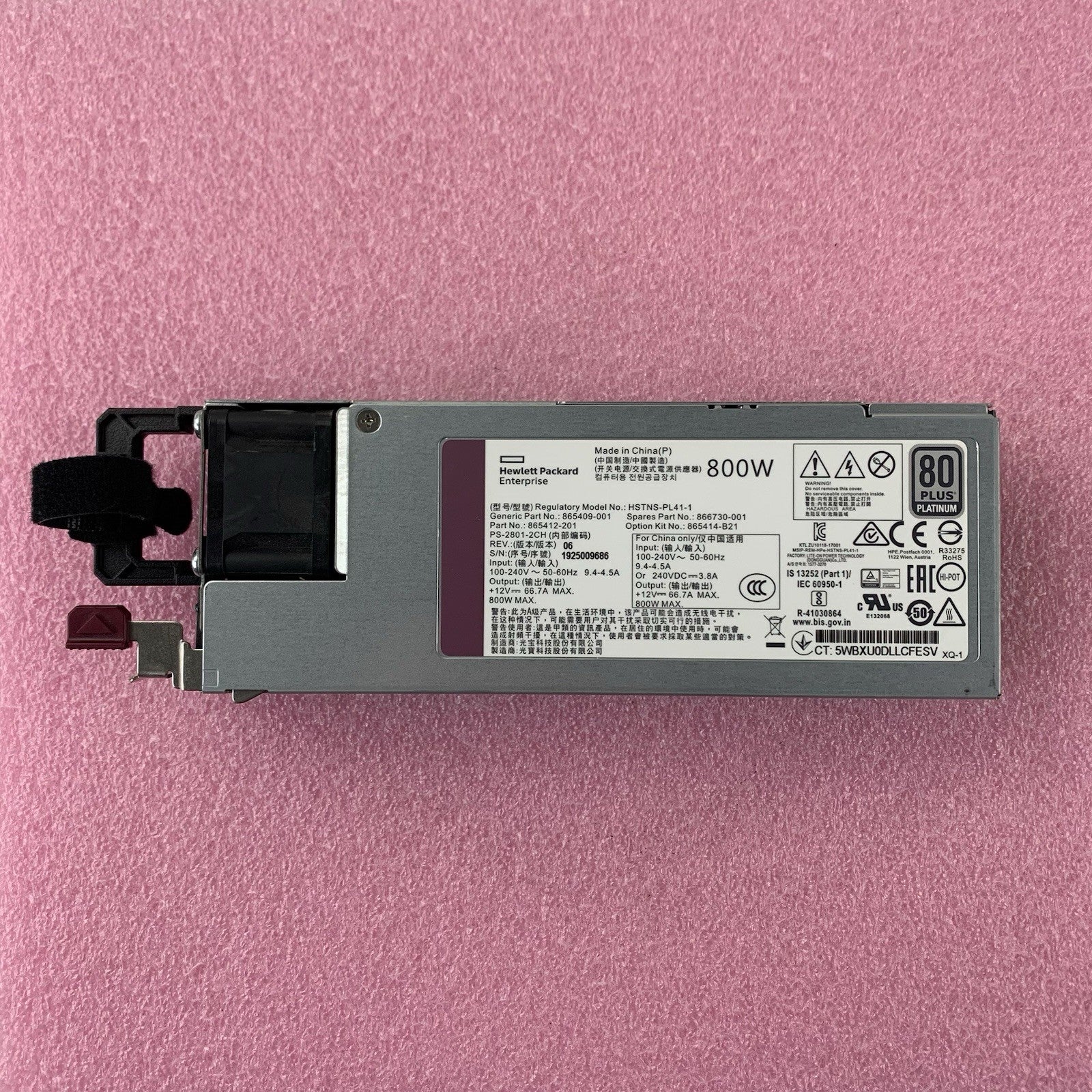HP HSTNS-PL41-1 865409-001 866730-001 800W Server Power Supply2