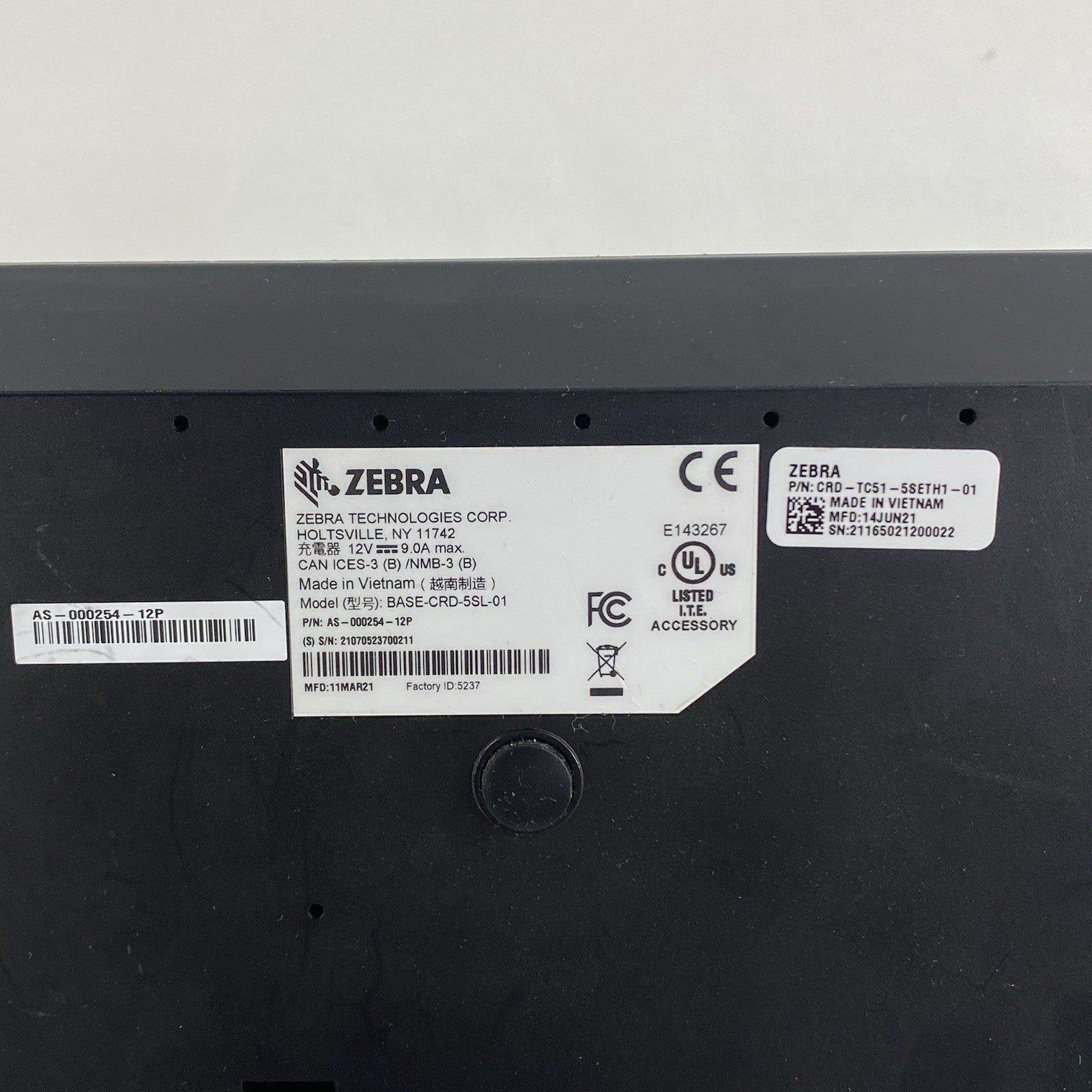 Zebra BASE-CRD-5SL-01 Charging Station Black/ White No Cords16