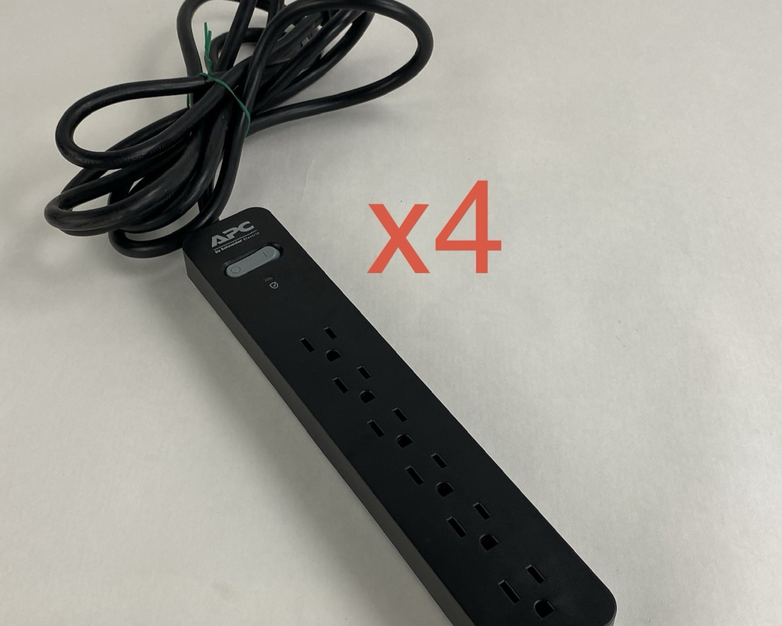 APC PE610 6 Outlets Power Strip 6ft Extension Tested Lot of 4