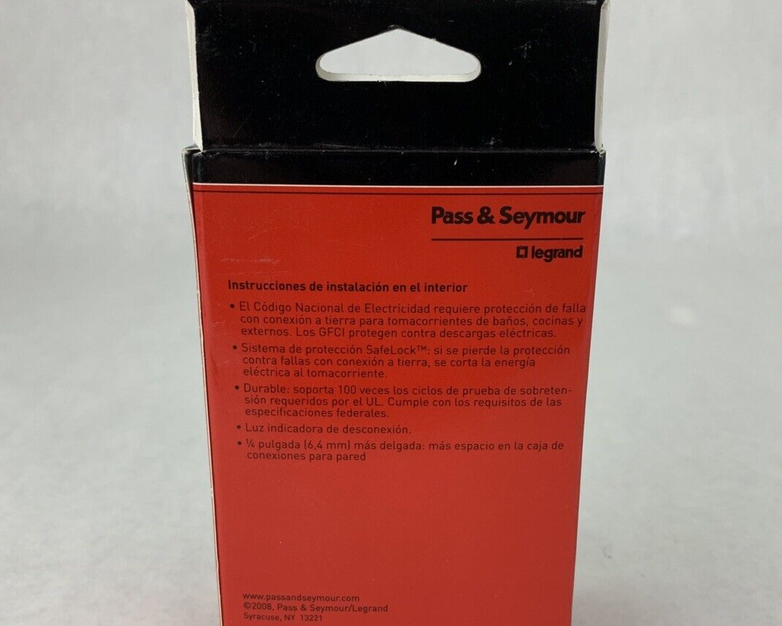 New Pass & Seymour LeGrand 1595-WCC10 GFCI Duplex Receptacle White