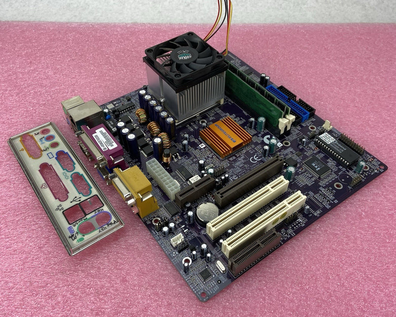 ECS SIS-730 Motherboard AMD Duron 1.3GHz 384MB RAM w/Shield Purple MB