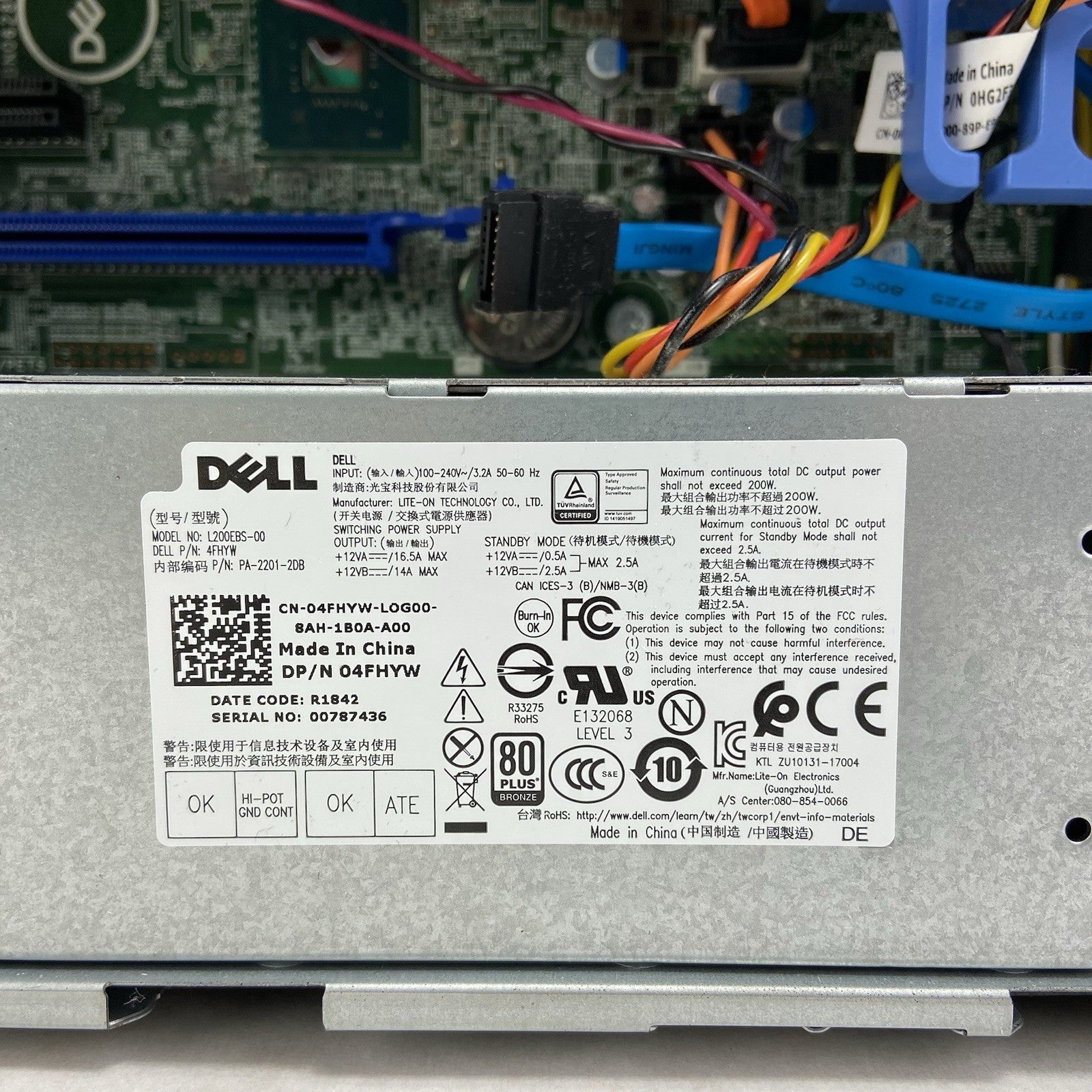 Dell Optiplex 7060 SFF Intel Core i7-8700 3.2GHz No RAMHDDOS10