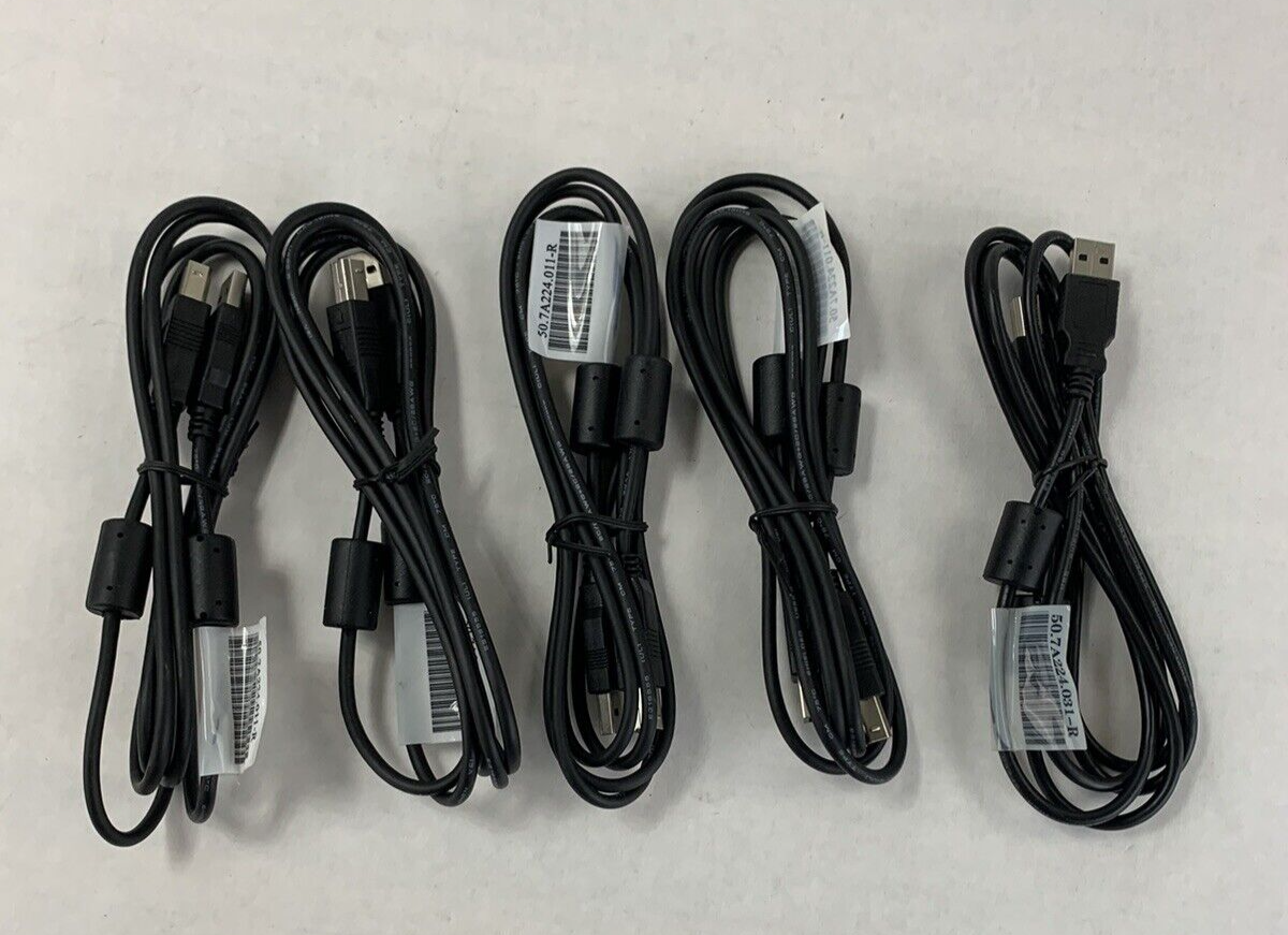 Lot 5 6’ Universal USB 2.0 Printer Scan Cable USB A To B Male 50.7A224.011-R