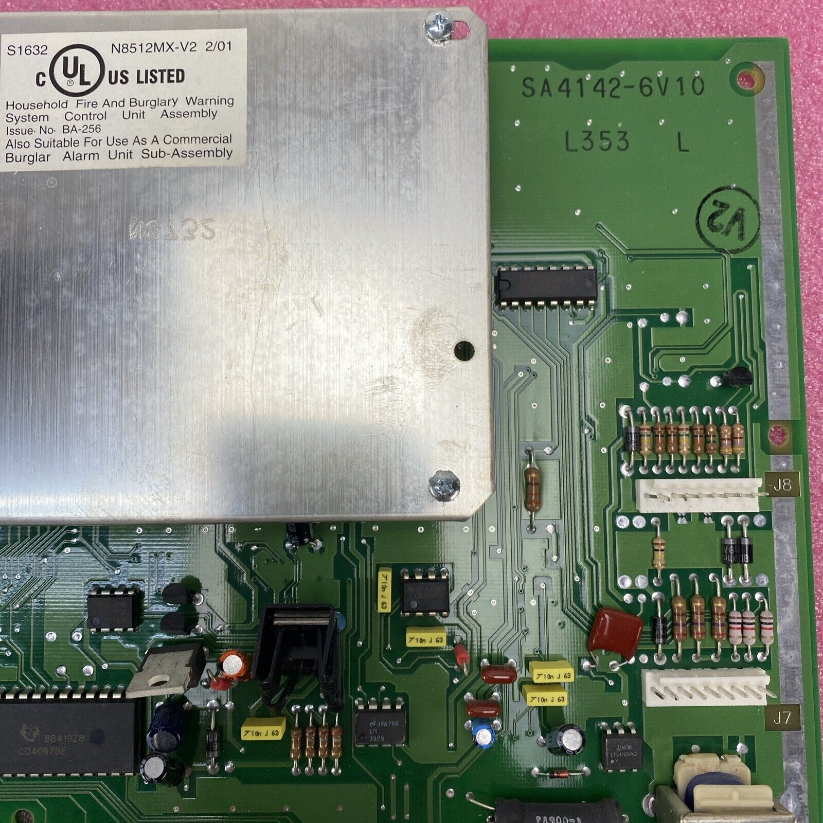 Honeywell N8512MX-V2 Security Alarm SA4142-6V10 Board UNTESTED