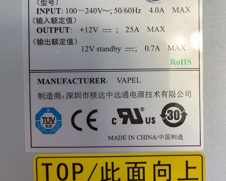 Vapel PSR300-12A 12V 25A 300W Switching Power Supply