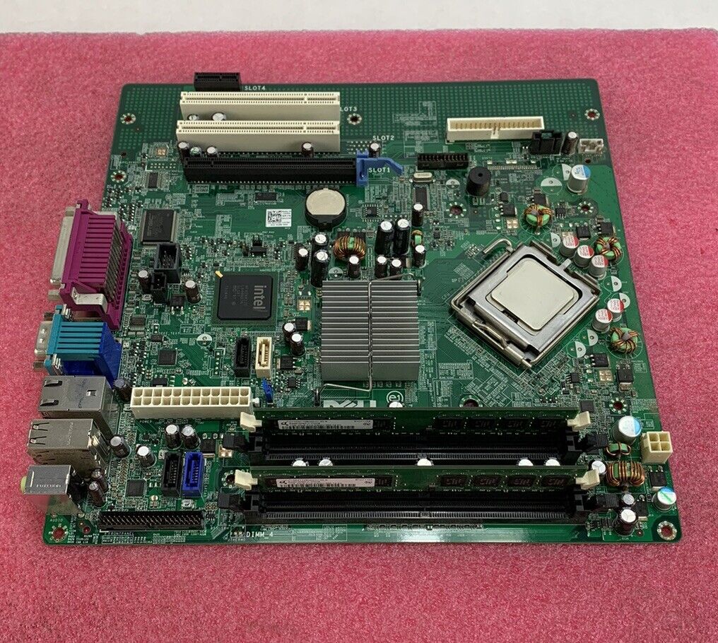 Dell OG214D Motherboard Intel Core 2 Duo E8400 3.00GHz 2GB RAM w/ Shield