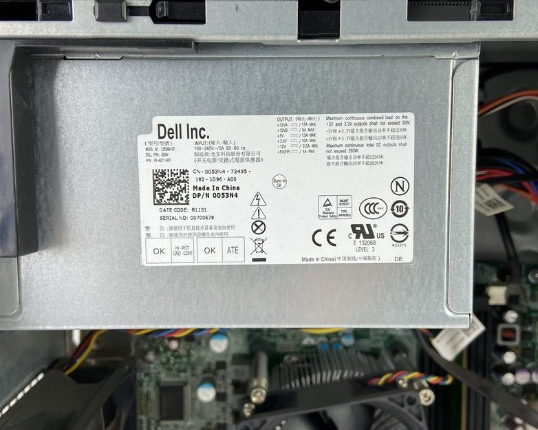 Dell Optiplex 790 MT Intel Core i5-2500 3.3GHz 4GB RAM No HDD No OS
