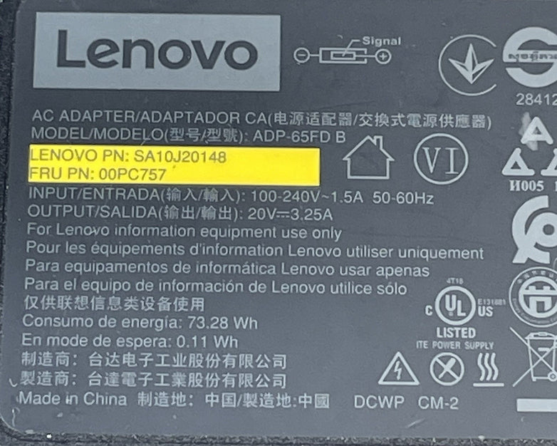 Lenovo ADP-65FD B AC Adapter Power Charger 45W Lot of 9