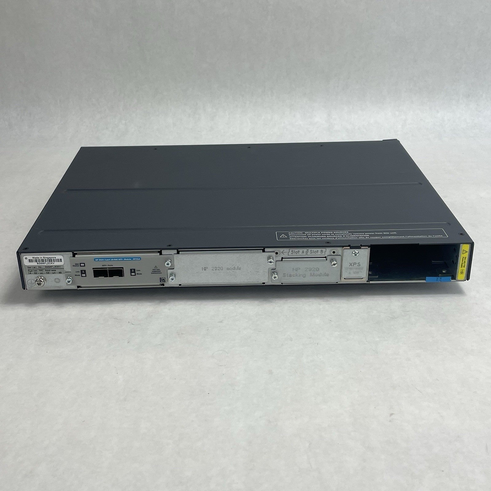 HP 2920-48G PoE+ Switch J9729A 48-Port With J9731A Network Switch No PS7