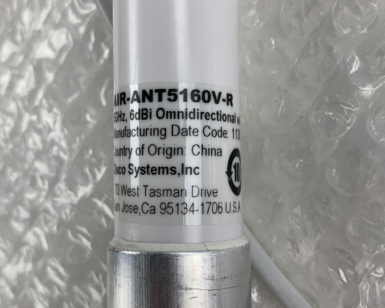 Cisco 800-26277-01 AIR-ANT5160V-R Mast and Beam Mount 5GHz 6dBi Lot of 2x