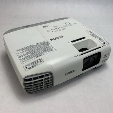 Epson PowerLite W29 H690A LCD Lamp Projector 1075 Hours - No Remote Broken Cover