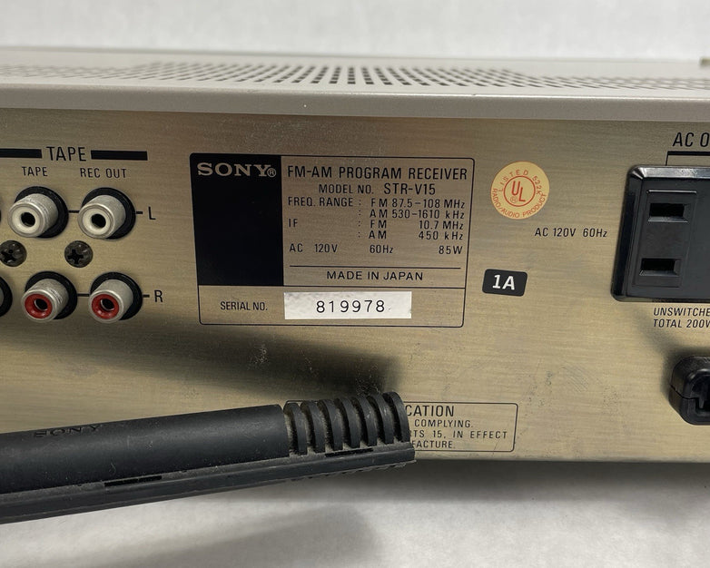SONY STR-V15 Stereo Receiver Programmable Presets Tested
