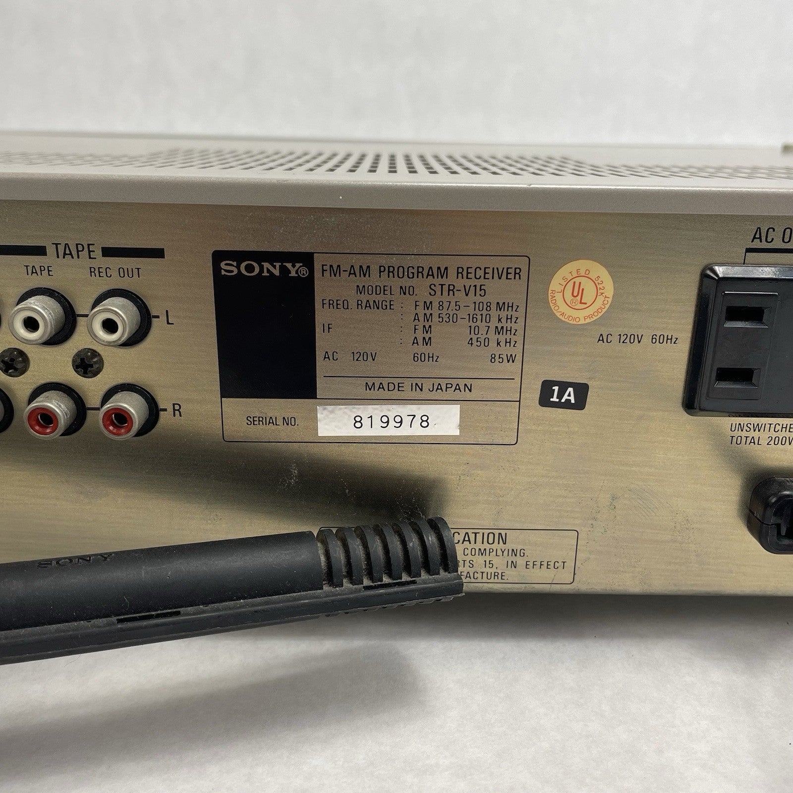 SONY STR-V15 Stereo Receiver Programmable Presets Tested