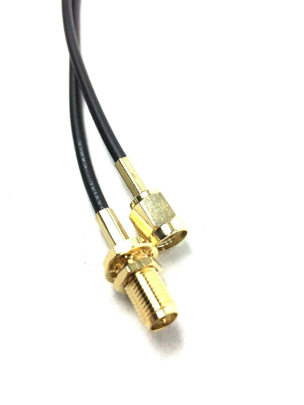 2FT RG174 SMA-RP Male to SMA-RP Male to SMA-RP Female Cable