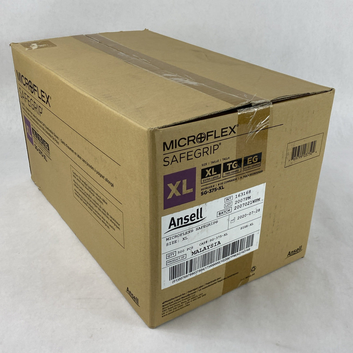 Ansell Microflex SafeGrip SG-375-XL Latex Exam Gloves Extra Large - 500 Count1