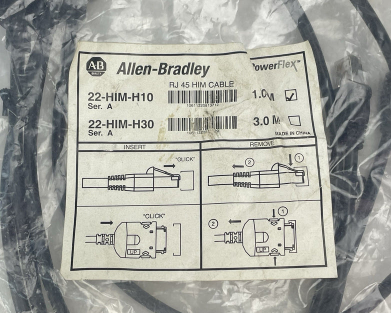 Allen-Bradley 22-HIM-H10 RJ 45 HIM Cable Untested