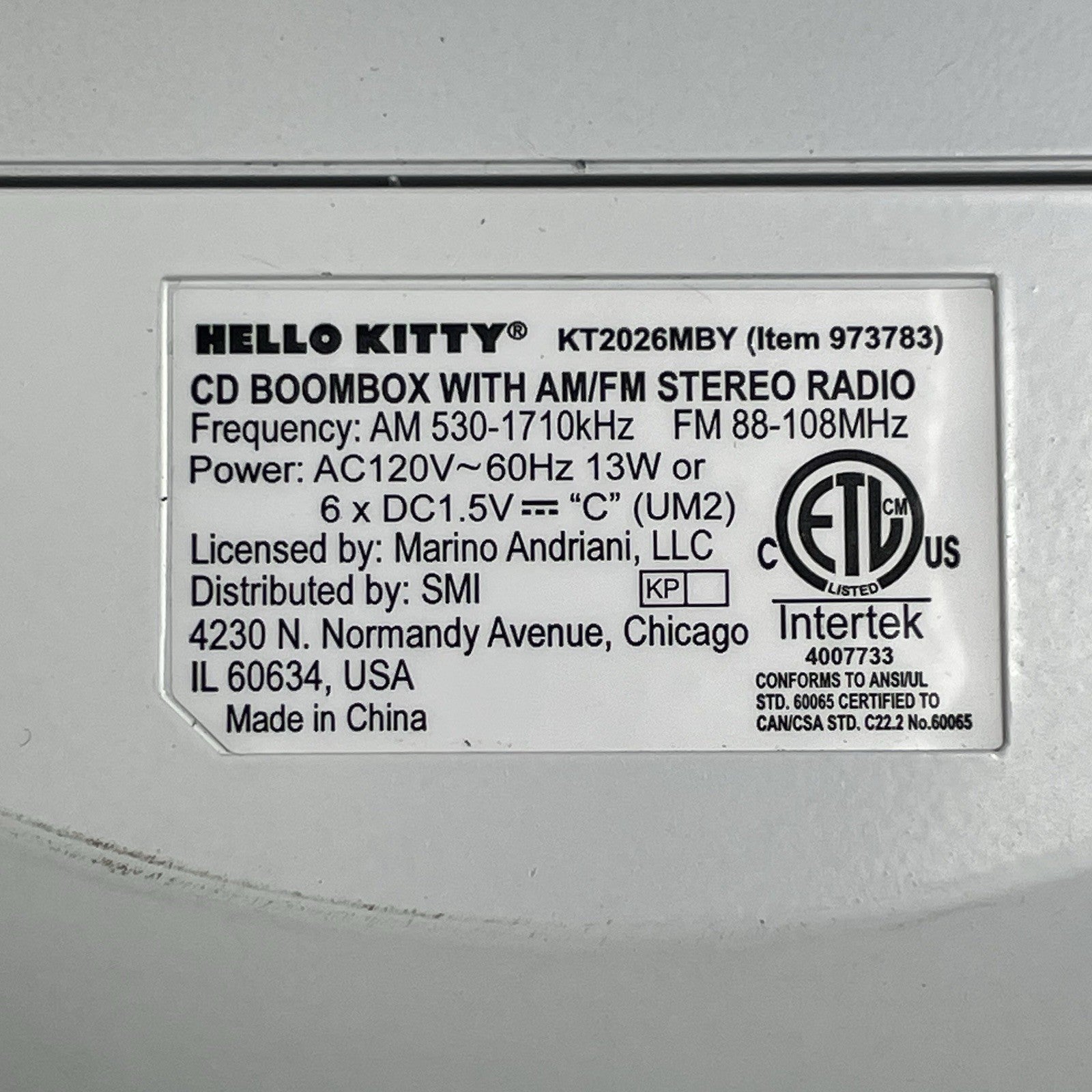 Hello Kitty KT2026MBY CD Player AM FM Radio Boombox 2013 Tested12