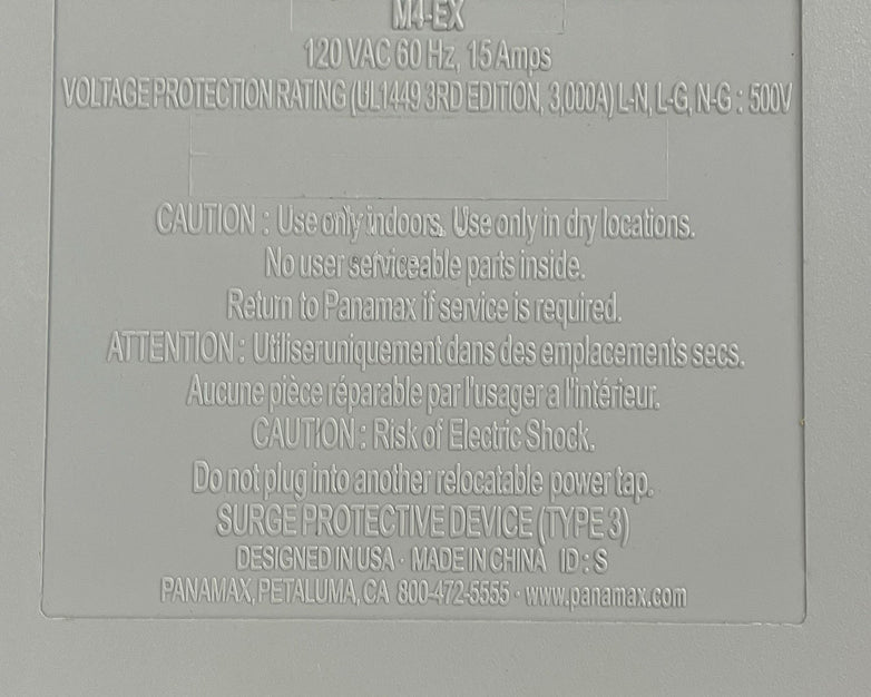 Panamax Safe Power Conditioner M4-EX 4  Power Tested