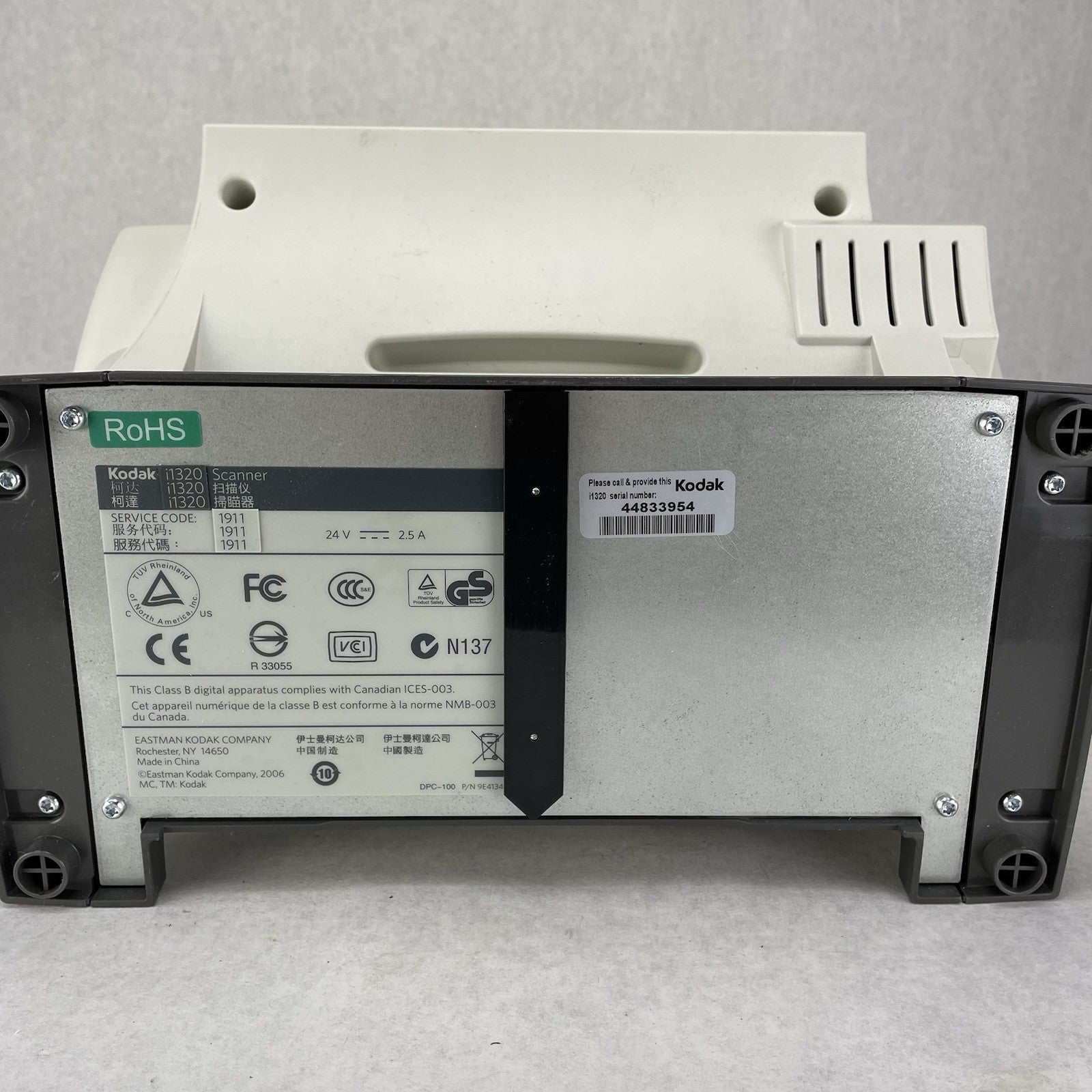 Kodak I1320 Plus Duplex Color Document Scanner Untested Parts or Repair