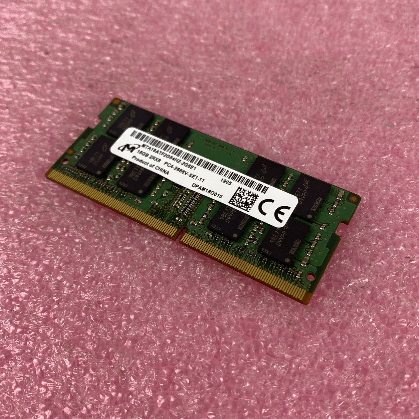 Micron MTA16ATF2G64HZ 16GB 2Rx8 PC4-2666V-SE1-11 Laptop Memory Ram0