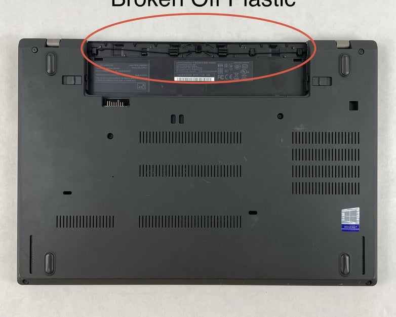 Lenovo ThinkPad T480 14" i5-8350U 1.70GHz 8GB RAM No SSD/AC/OS/Batt - Bad Bottom